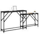 vidaXL Konzolasztal 2 db Fekete tölgy 100 x 28 x 75 cm Szerelt Fa