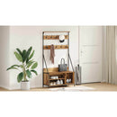 vidaXL Ruhafogó polcokkal tárolóval Öreg fa 100 x 41 x 184 cm Faanyag