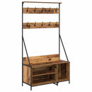 vidaXL Ruhafogó polcokkal tárolóval Öreg fa 100 x 41 x 184 cm Faanyag