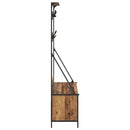 vidaXL Ruhafogó polcokkal tárolóval Öreg fa 100 x 41 x 184 cm Faanyag