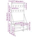 vidaXL Ruhafogó polcokkal tárolóval Öreg fa 100 x 41 x 184 cm Faanyag