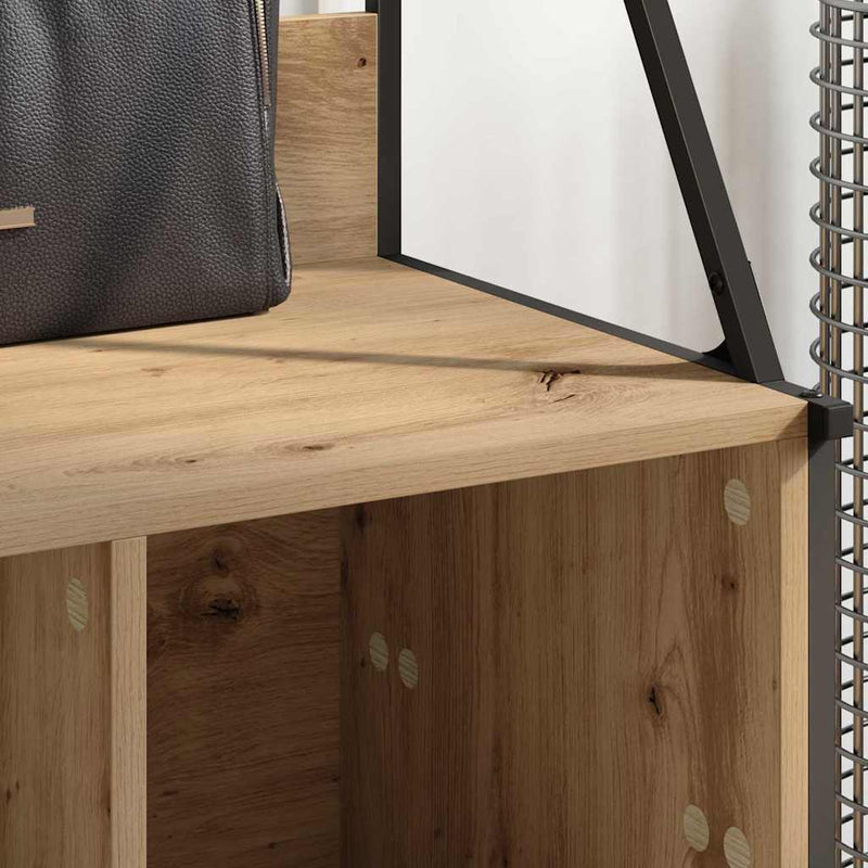 vidaXL Ruhafogó polcokkal Artisan tölgy 100 x 41 x 184 cm Faanyag