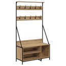 vidaXL Ruhafogó polcokkal Artisan tölgy 100 x 41 x 184 cm Faanyag