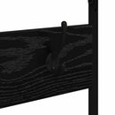 vidaXL Ruhafogó polcokkal Fekete tölgy 100 x 41 x 184 cm Faanyag