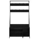 vidaXL Ruhafogó polcokkal Fekete tölgy 100 x 41 x 184 cm Faanyag