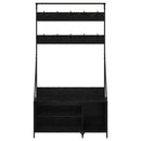 vidaXL Ruhafogó polcokkal Fekete tölgy 100 x 41 x 184 cm Faanyag