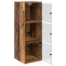vidaXL Fali Szekrény Falra szerelhető Öreg fa 35 x 37 x 102 cm Faanyag