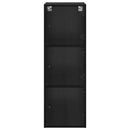 vidaXL Fali Szekrény Fekete tölgy 35 x 37 x 102 cm Faanyag