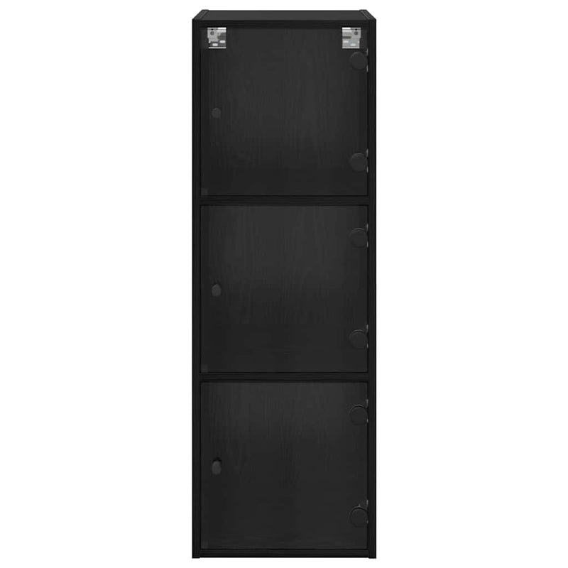 vidaXL Fali Szekrény Fekete tölgy 35 x 37 x 102 cm Faanyag