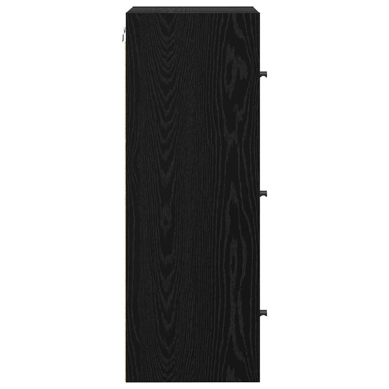 vidaXL Fali Szekrény Fekete tölgy 35 x 37 x 102 cm Faanyag