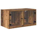 vidaXL Fali Szekrény Falra szerelhető Öreg fa 68 x 37 x 35 cm Faanyag