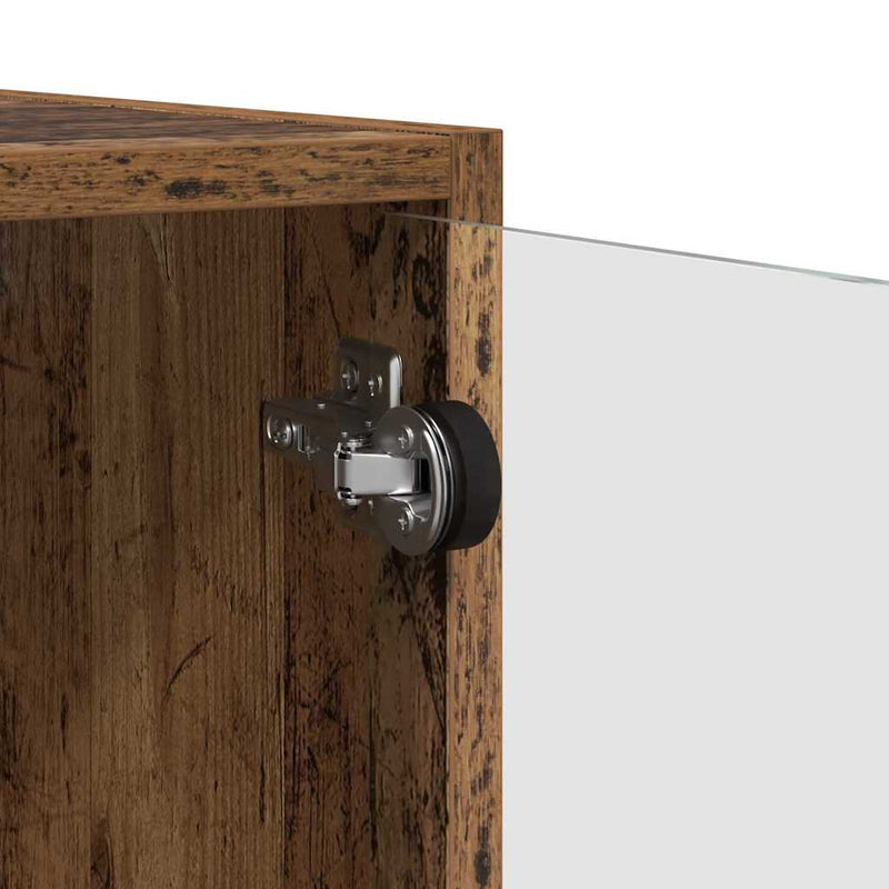 vidaXL Fali Szekrények 2 pcs Öreg fa 68 x 37 x 35 cm Faanyag