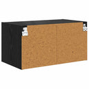 vidaXL Fali Szekrények 2 db 68 x 37 x 35 cm Szerelt Fa Fekete tölgy