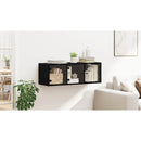vidaXL Fali Szekrény Fekete tölgy 102 x 37 x 35 cm Faanyag