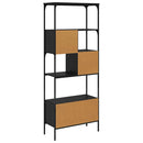 vidaXL Könyvszekrény Fekete tölgy 76 x 33 x 188,5 cm Faanyag