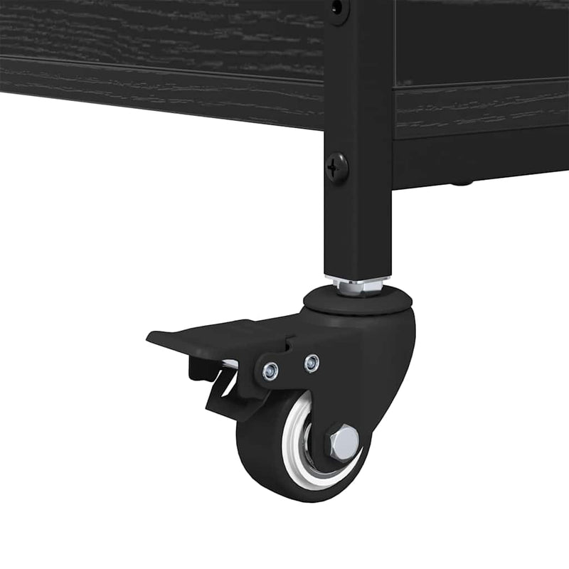 vidaXL Dohányzóasztal Fekete tölgy 91 x 55 x 32 cm Faanyag