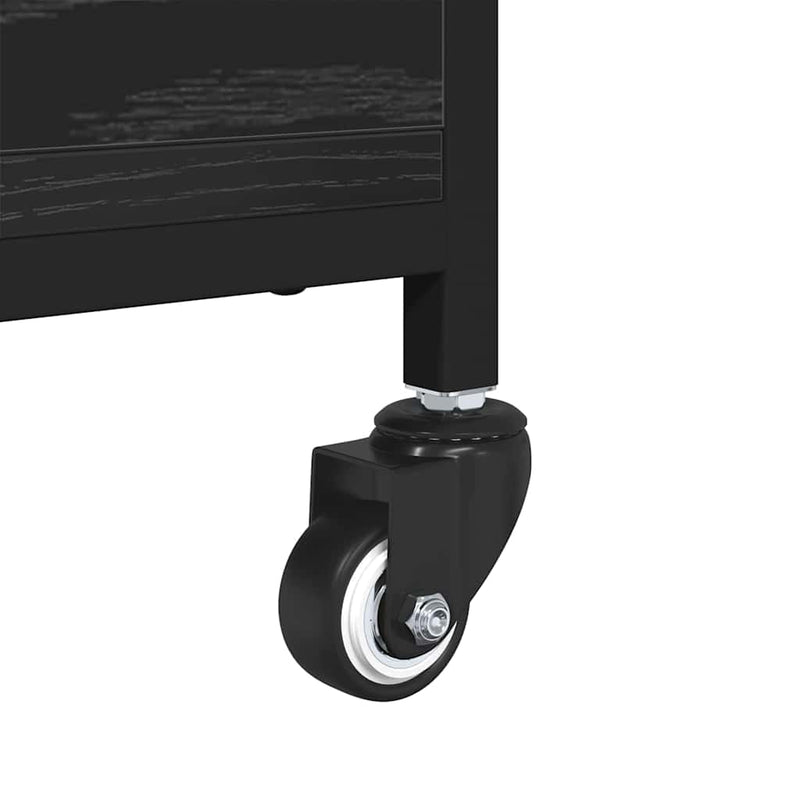 vidaXL Dohányzóasztal Fekete tölgy 91 x 55 x 32 cm Faanyag