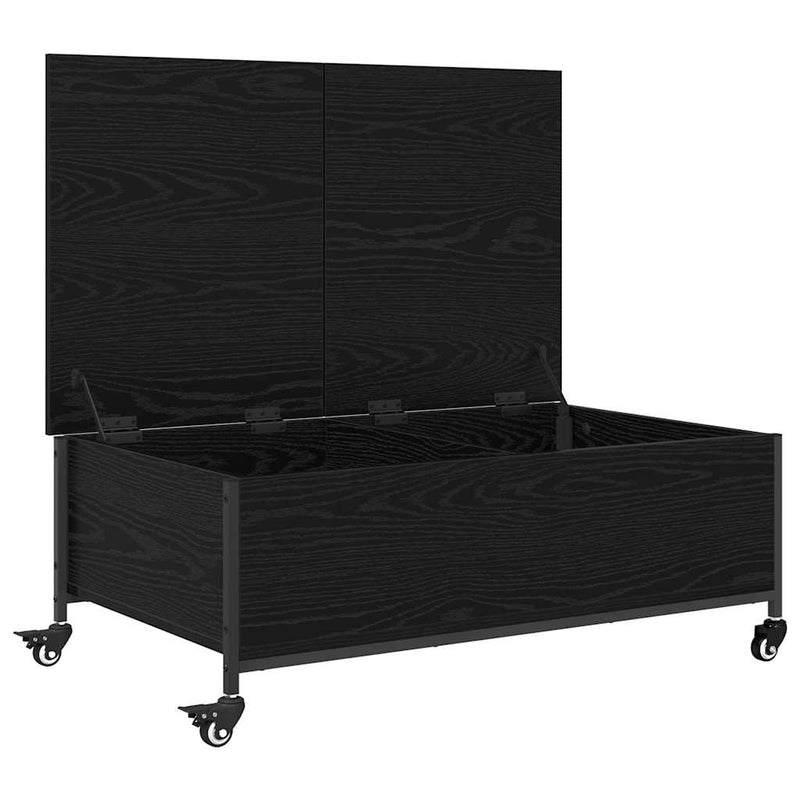 vidaXL Dohányzóasztal Fekete tölgy 91 x 55 x 32 cm Faanyag