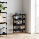 vidaXL Konyhai kocsi Fekete tölgy 53 x 20 x 76 cm Faanyag