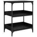 vidaXL Konyhai kocsi Fekete tölgy 60 x 41 x 80.5 cm Faanyag