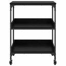 vidaXL Konyhai kocsi Fekete tölgy 60 x 41 x 80.5 cm Faanyag