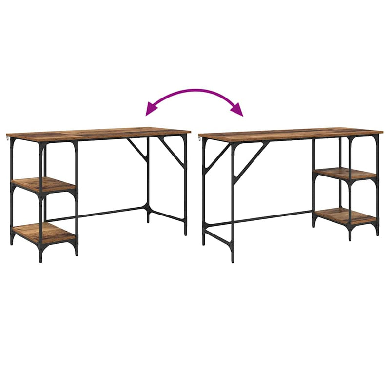 vidaXL Asztal Öreg fa 120 x 50 x 75 cm Faanyag
