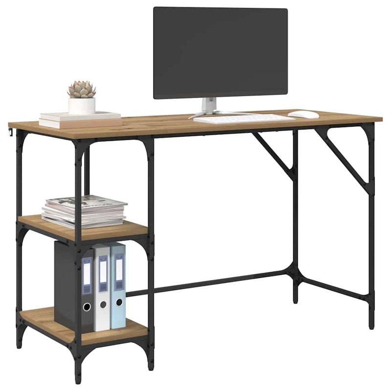 vidaXL Asztal Artisan tölgy 120 x 50 x 75 cm Faanyag