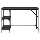 vidaXL Asztal Fekete tölgy 120 x 50 x 75 cm Faanyag