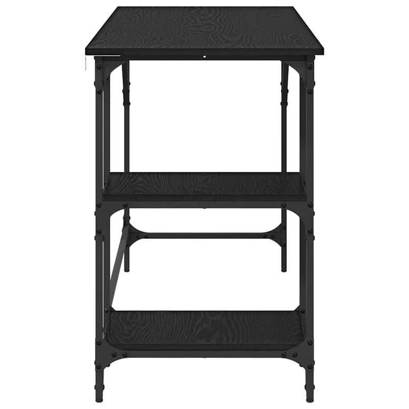 vidaXL Asztal Fekete tölgy 120 x 50 x 75 cm Faanyag