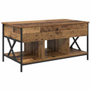 vidaXL Dohányzóasztal Öreg fa 100 x 55 x 48.5 cm Faanyag