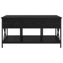 vidaXL Dohányzóasztal Fekete tölgy 100 x 55 x 48.5 cm Faanyag