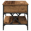 vidaXL Dohányzóasztal Öreg fa 70x50x50cm Faanyag