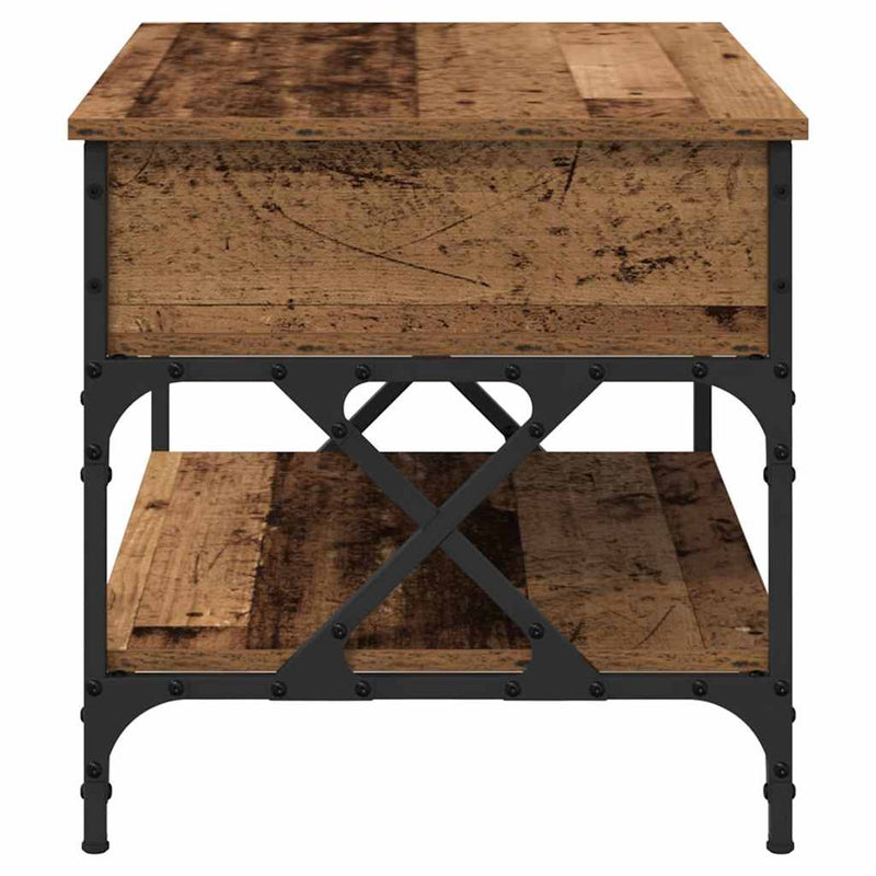 vidaXL Dohányzóasztal Öreg fa 70x50x50cm Faanyag