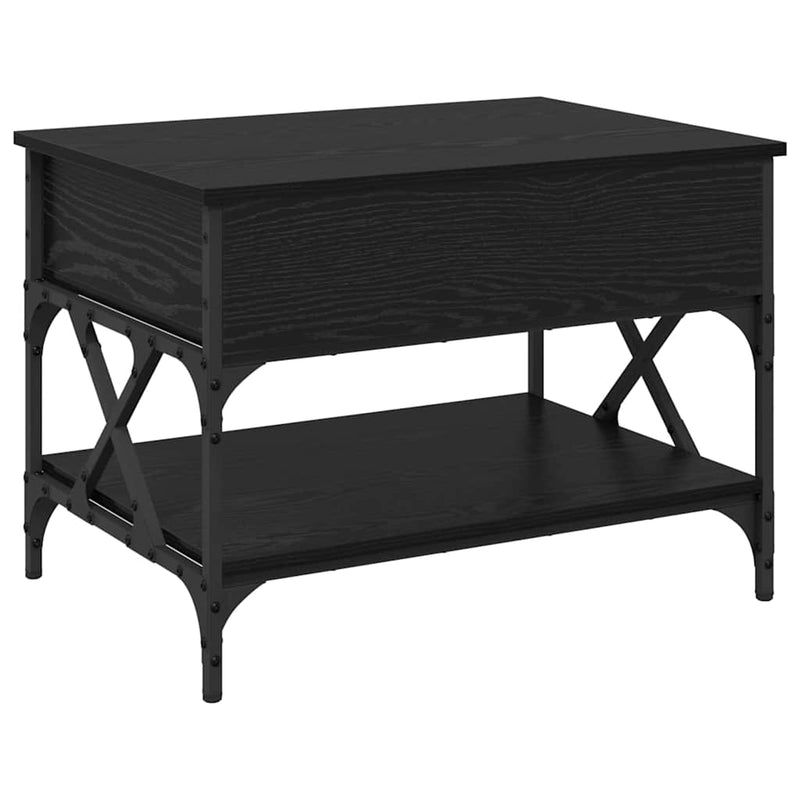 vidaXL Dohányzóasztal Fekete tölgy 70x50x50cm Faanyag