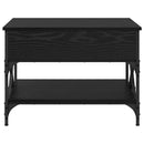 vidaXL Dohányzóasztal Fekete tölgy 70x50x50cm Faanyag