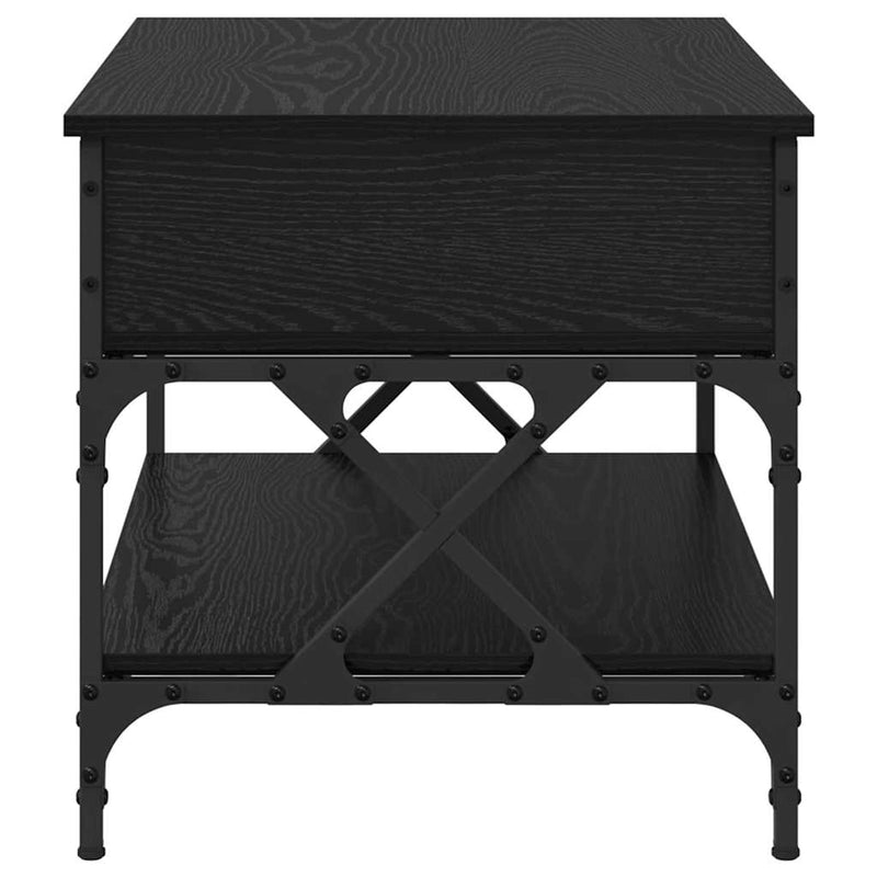 vidaXL Dohányzóasztal Fekete tölgy 70x50x50cm Faanyag