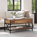 vidaXL Dohányzóasztal Öreg fa 100 x 50 x 50 cm Faanyag