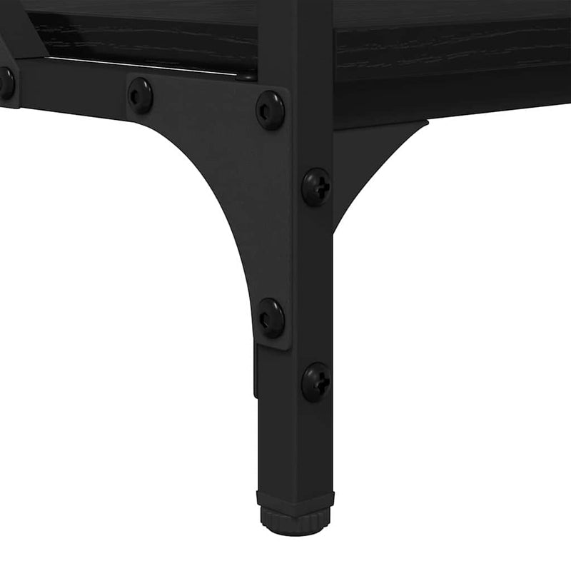 vidaXL Dohányzóasztal Fekete tölgy 100 x 50 x 50 cm Faanyag