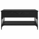 vidaXL Dohányzóasztal Fekete tölgy 100 x 50 x 50 cm Faanyag