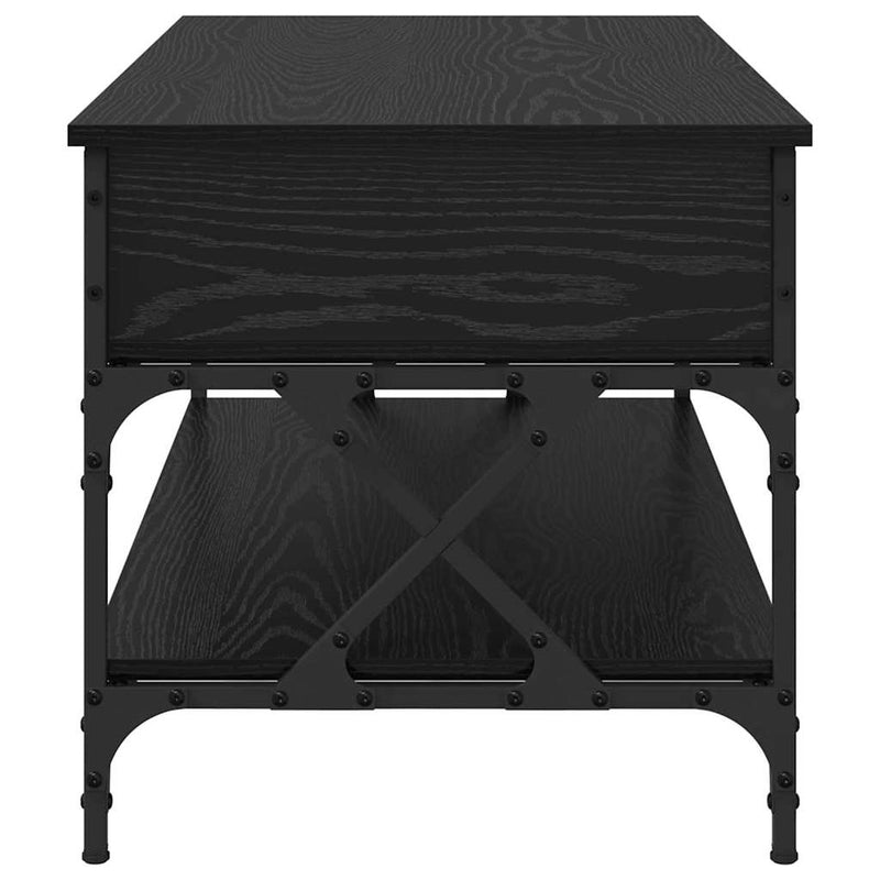 vidaXL Dohányzóasztal Fekete tölgy 100 x 50 x 50 cm Faanyag