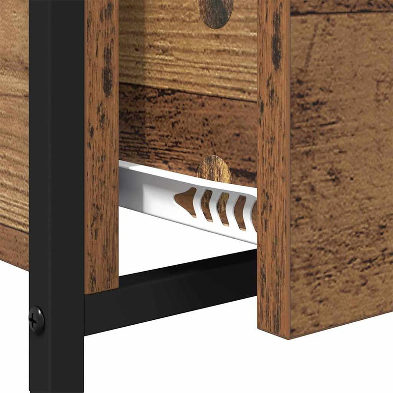 vidaXL Dohányzóasztal fiókkal Öreg fa 70 x 50 x 54.5 cm Faanyag