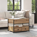 vidaXL Dohányzóasztal fiókkal Artisan tölgy 70 x 50 x 54.5 cm Faanyag