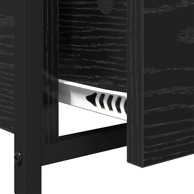 vidaXL Dohányzóasztal fiókkal Fekete tölgy 70 x 50 x 54.5 cm Faanyag