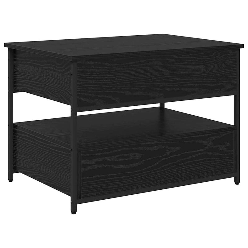 vidaXL Dohányzóasztal fiókkal Fekete tölgy 70 x 50 x 54.5 cm Faanyag