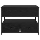 vidaXL Dohányzóasztal fiókkal Fekete tölgy 70 x 50 x 54.5 cm Faanyag
