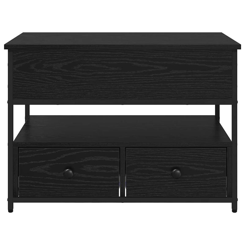 vidaXL Dohányzóasztal fiókkal Fekete tölgy 70 x 50 x 54.5 cm Faanyag