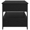 vidaXL Dohányzóasztal fiókkal Fekete tölgy 70 x 50 x 54.5 cm Faanyag