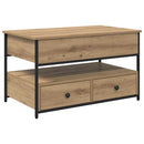 vidaXL Dohányzóasztal fiókkal Artisan tölgy 85 x 50 x 50 cm Faanyag