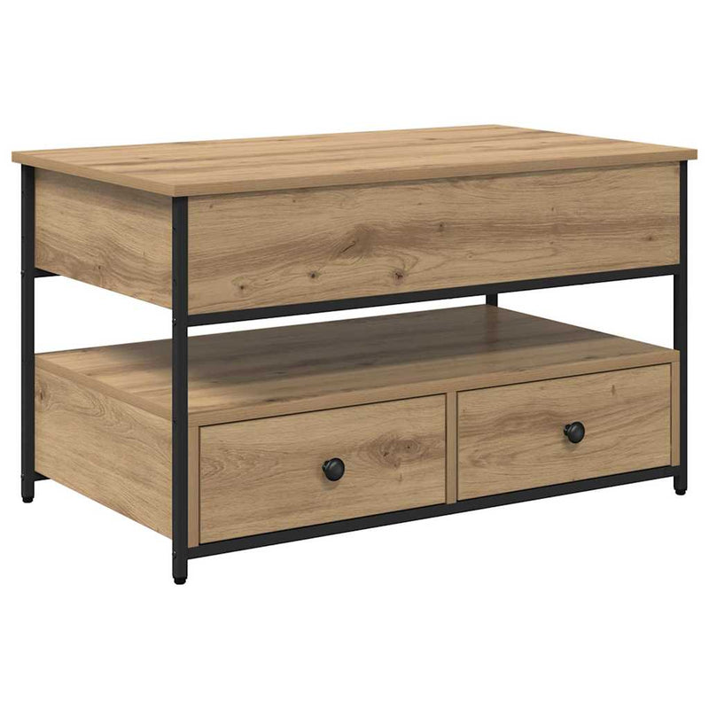 vidaXL Dohányzóasztal fiókkal Artisan tölgy 85 x 50 x 50 cm Faanyag