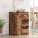 vidaXL Széf fiókkal Öreg fa 59 x 39 x 80 cm Faanyag